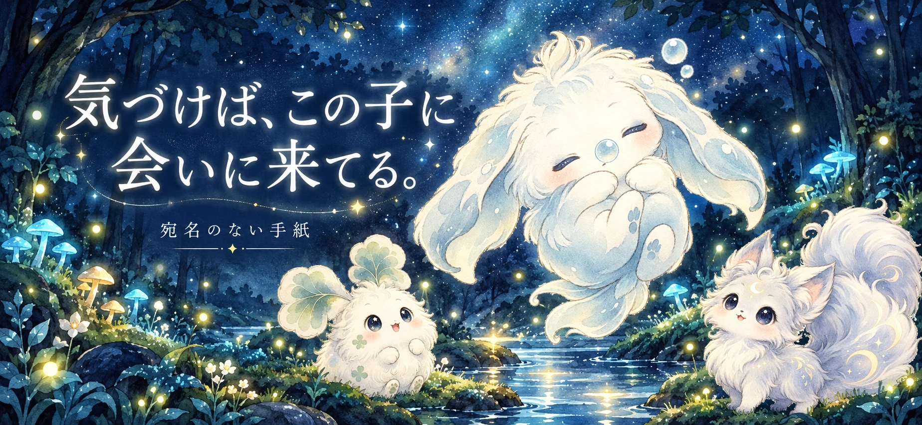 気づけば、この子に会いに来てる。ねむあわや草花、月の妖精たちが集う夜の森